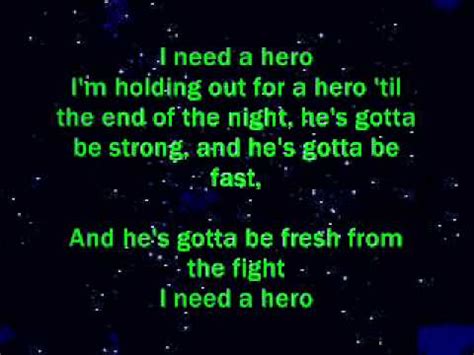 i need a hero lyrics|i need a hero footloose.